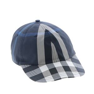 Burberry Blue and Gray Plaid Hat